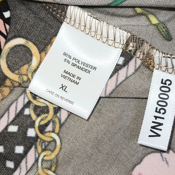 7th Avenue Design Studio Floral Chain Print Sleeveless Blouse XL - Picture 7 of 8